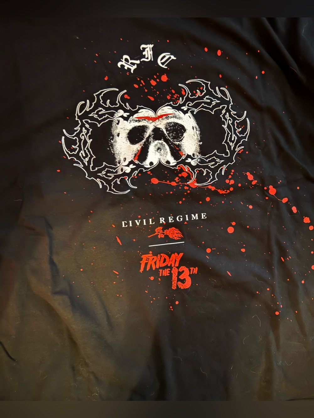 NWT limited edition CIVIL regime x Friday the 13th Jason shirt